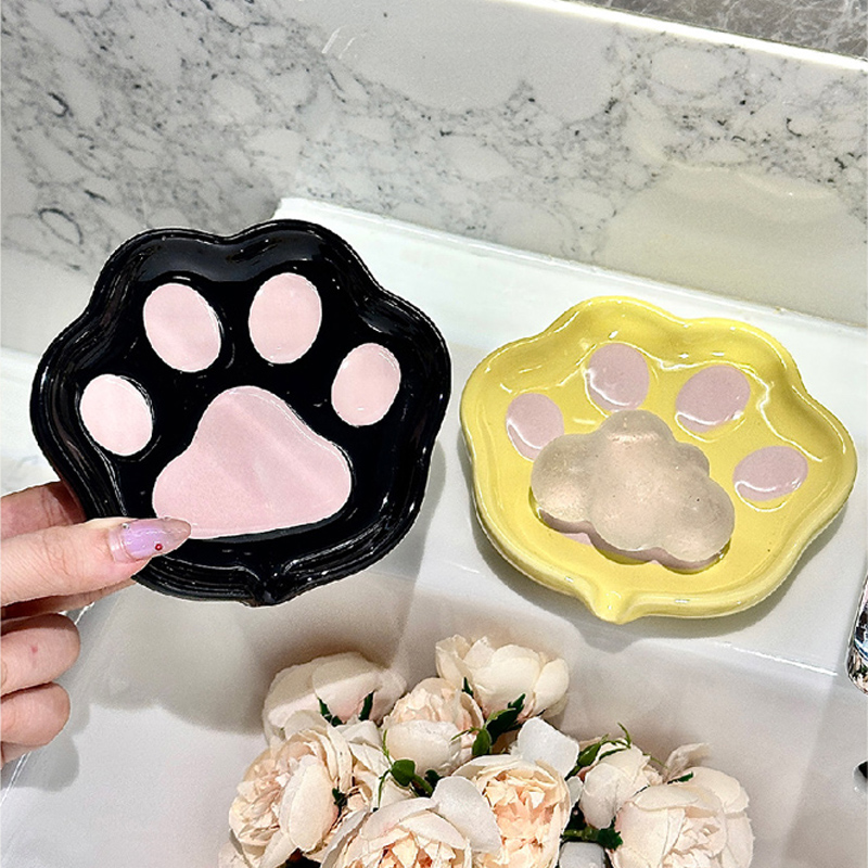 1pc Cute Ceramic Cat Claw Soap - Home Cooking Recipes 评论和价格