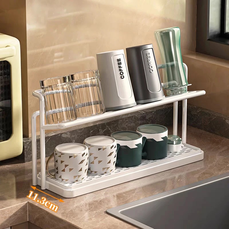 2-Tier Cup Drying Rack With Dr - Home Cooking Recipes 评论和价格