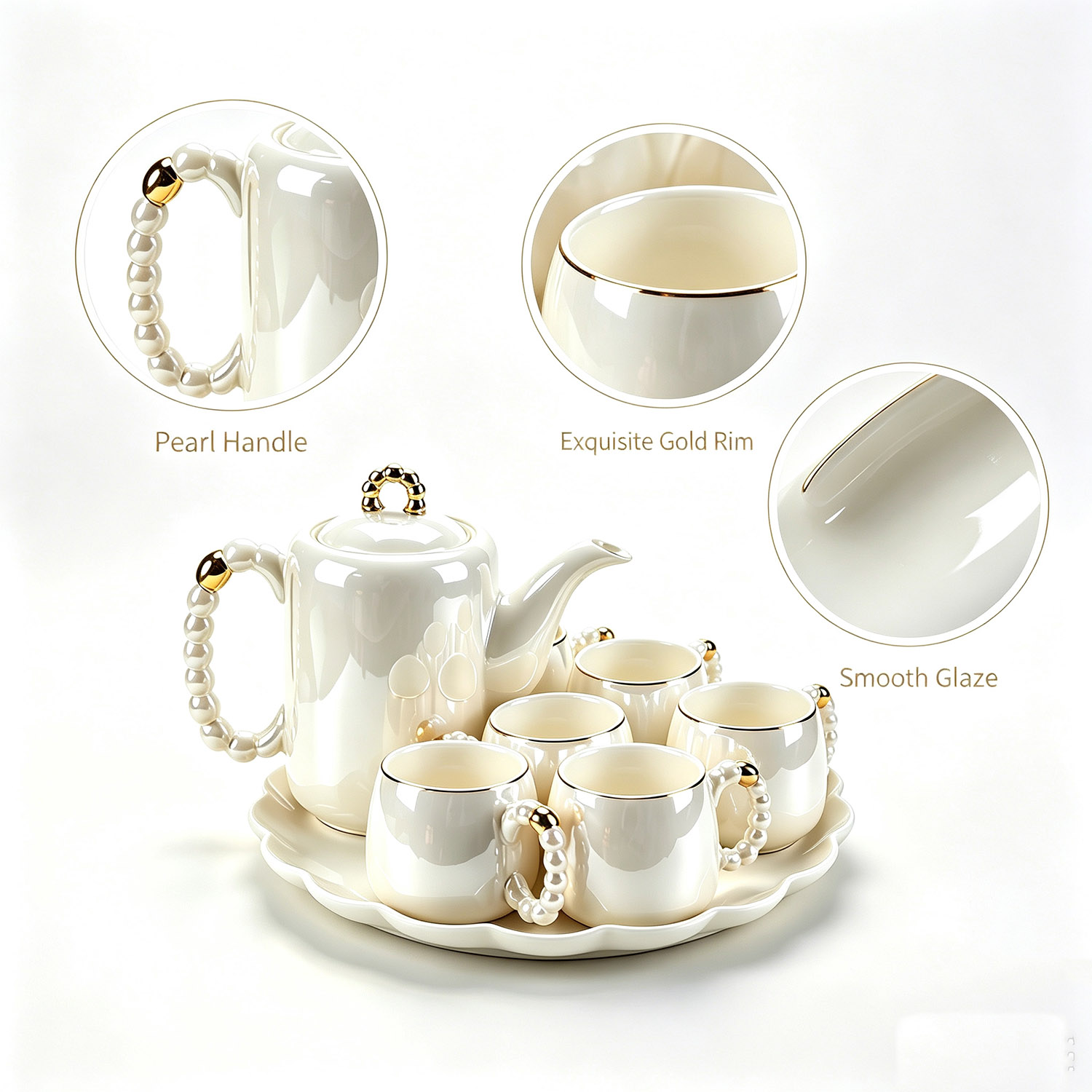 8PCS 770ml Small Pearl Handle  - Home Cooking Recipes 评论和价格